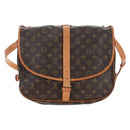 LOUIS VUITTON Monogram Saumur 35 Shoulder Bag M42254 LV Auth 207698V-4