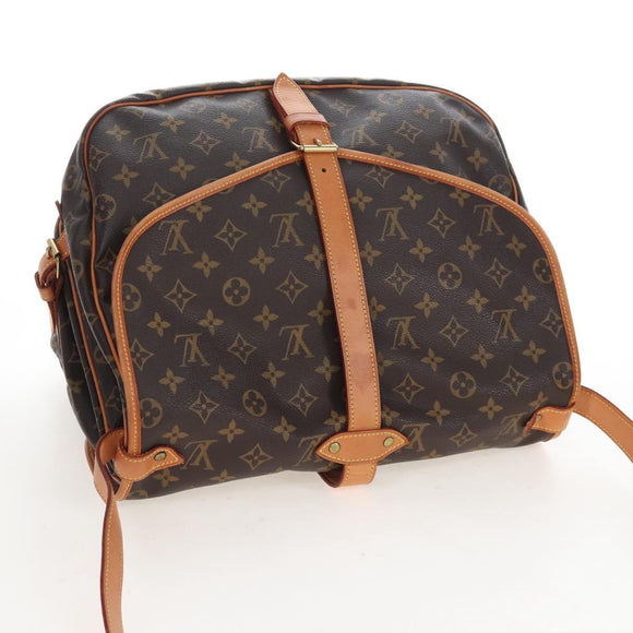 LOUIS VUITTON Monogram Saumur 35 Shoulder Bag M42254 LV Auth 207698V