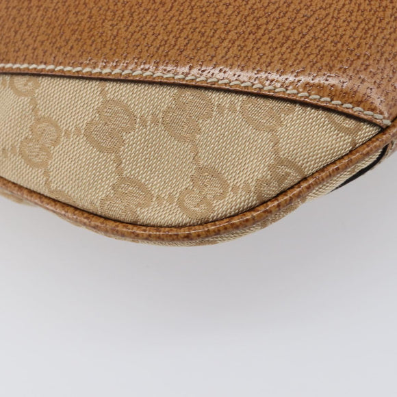 LOUIS VUITTON GG Canvas Shoulder Bag Beige Silver 124357 LV Auth 207700A