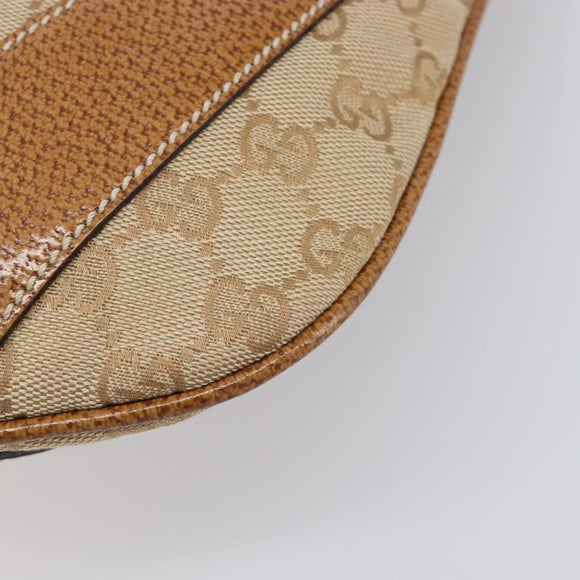 LOUIS VUITTON GG Canvas Shoulder Bag Beige Silver 124357 LV Auth 207700A