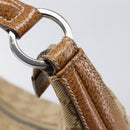 LOUIS VUITTON GG Canvas Shoulder Bag Beige Silver 124357 LV Auth 207700A-9