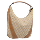 LOUIS VUITTON GG Canvas Shoulder Bag Beige Silver 124357 LV Auth 207700A-1