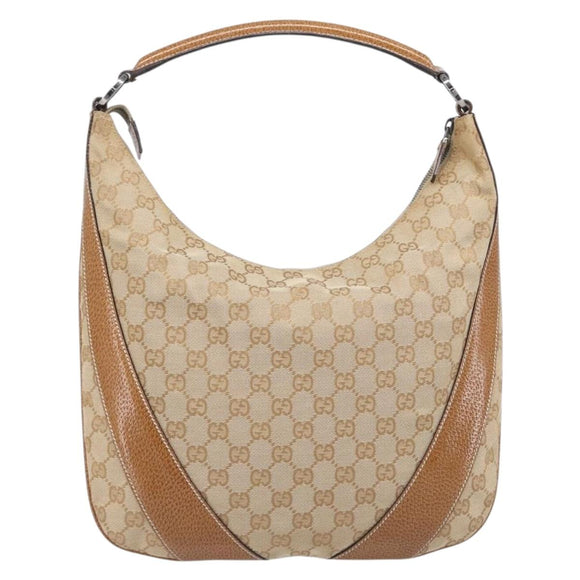LOUIS VUITTON GG Canvas Shoulder Bag Beige Silver 124357 LV Auth 207700A