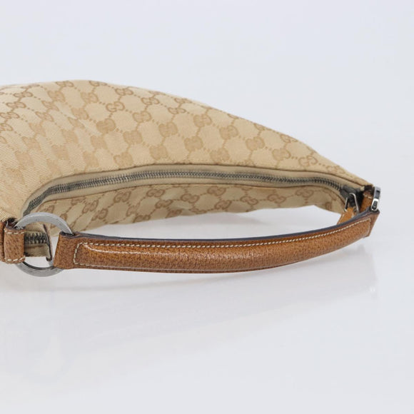 LOUIS VUITTON GG Canvas Shoulder Bag Beige Silver 124357 LV Auth 207700A