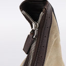 GUCCI Interlocking G Shoulder Bag Canvas Beige Silver 114871 Auth 207703-15