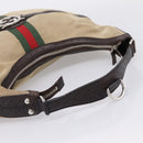 GUCCI Interlocking G Shoulder Bag Canvas Beige Silver 114871 Auth 207703-7