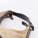 GUCCI Interlocking G Shoulder Bag Canvas Beige Silver 114871 Auth 207703-8