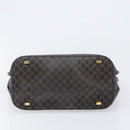 CELINE Macadam Hand Bag PVC Black Gold Tone Auth 207706-5