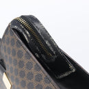 CELINE Macadam Hand Bag PVC Black Gold Tone Auth 207706-9