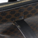 CELINE Macadam Hand Bag PVC Black Gold Tone Auth 207706-10