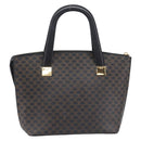 CELINE Macadam Hand Bag PVC Black Gold Tone Auth 207706-2