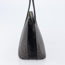 CELINE Macadam Hand Bag PVC Black Gold Tone Auth 207706-4