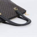 CELINE Macadam Hand Bag PVC Black Gold Tone Auth 207706-7