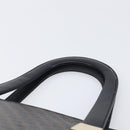 CELINE Macadam Hand Bag PVC Black Gold Tone Auth 207706-14