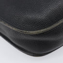 HERMES Evelyn PM Shoulder Bag Leather Black Silver Auth 207708-14