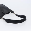 HERMES Evelyn PM Shoulder Bag Leather Black Silver Auth 207708-7