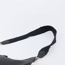 HERMES Evelyn PM Shoulder Bag Leather Black Silver Auth 207708-8