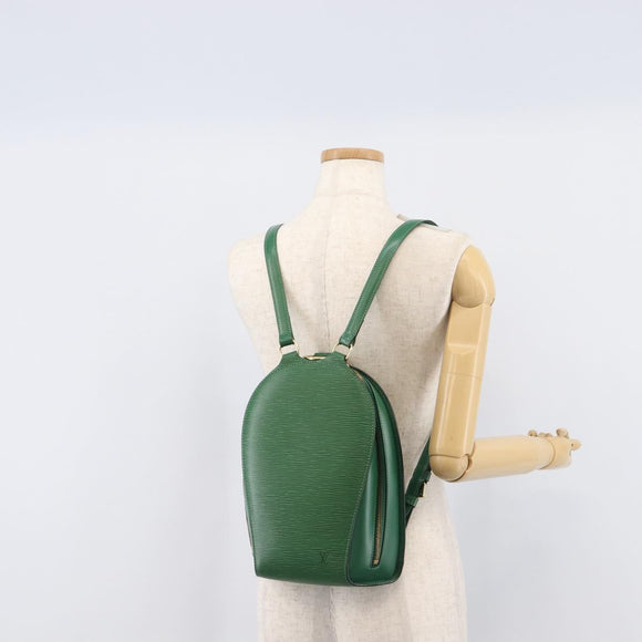 LOUIS VUITTON Epi Mabillon Backpack Green M52234 LV Auth 207709