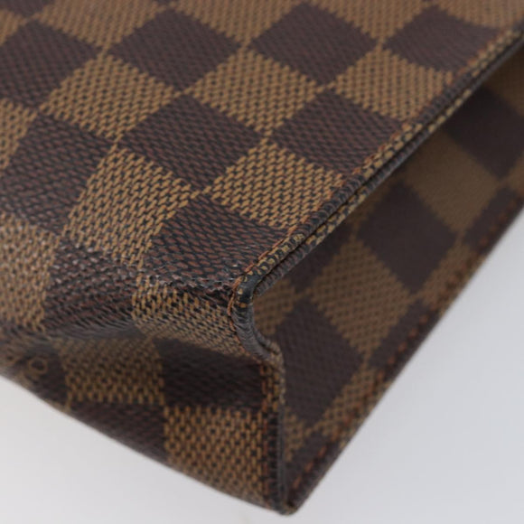 LOUIS VUITTON Damier Ebene Poche Toilette 26 Pouch N47543 LV Auth 207711
