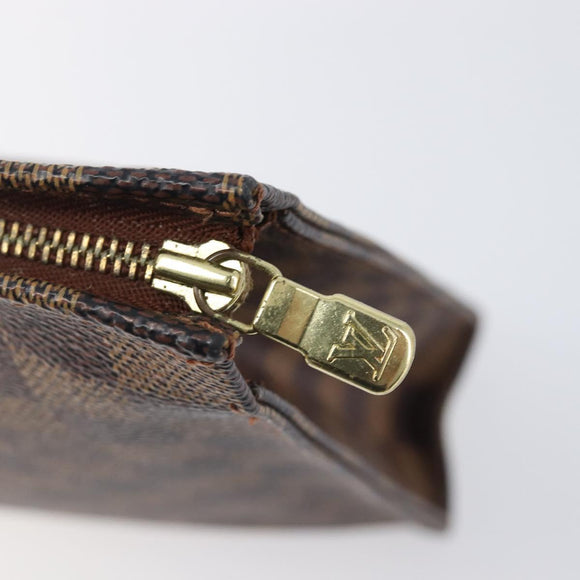 LOUIS VUITTON Damier Ebene Poche Toilette 26 Pouch N47543 LV Auth 207711