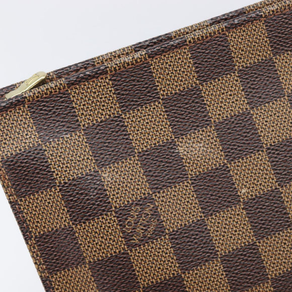 LOUIS VUITTON Damier Ebene Poche Toilette 26 Pouch N47543 LV Auth 207711