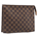 LOUIS VUITTON Damier Ebene Poche Toilette 26 Pouch N47543 LV Auth 207711-1