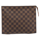 LOUIS VUITTON Damier Ebene Poche Toilette 26 Pouch N47543 LV Auth 207711-13