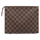 LOUIS VUITTON Damier Ebene Poche Toilette 26 Pouch N47543 LV Auth 207711-2