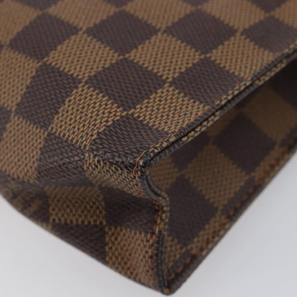 LOUIS VUITTON Damier Ebene Poche Toilette 26 Pouch N47543 LV Auth 207711