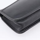 Coach Clutch Bag Leather Black Gold Tone Auth 207714-16