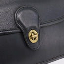 Coach Clutch Bag Leather Black Gold Tone Auth 207714-17