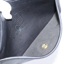 Coach Clutch Bag Leather Black Gold Tone Auth 207714-11