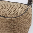 Christian Dior Trotter Canvas Hand Bag Brown Silver Auth 207724V-12