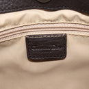 Christian Dior Trotter Canvas Hand Bag Brown Silver Auth 207724V-16