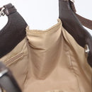 Christian Dior Trotter Canvas Hand Bag Brown Silver Auth 207724V-18