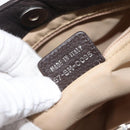 Christian Dior Trotter Canvas Hand Bag Brown Silver Auth 207724V-22