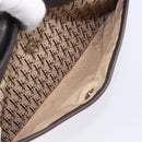 Christian Dior Trotter Canvas Hand Bag Brown Silver Auth 207724V-23