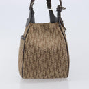 Christian Dior Trotter Canvas Hand Bag Brown Silver Auth 207724V-5