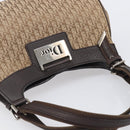 Christian Dior Trotter Canvas Hand Bag Brown Silver Auth 207724V-6