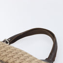 Christian Dior Trotter Canvas Hand Bag Brown Silver Auth 207724V-8