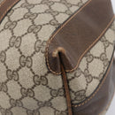 GUCCI GG Supreme Boston Bag PVC Beige Gold Tone 25 02 2112 Auth 207725-11