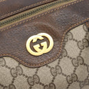 GUCCI GG Supreme Boston Bag PVC Beige Gold Tone 25 02 2112 Auth 207725-16