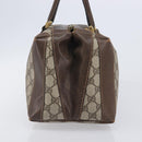 GUCCI GG Supreme Boston Bag PVC Beige Gold Tone 25 02 2112 Auth 207725-4