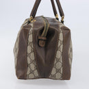 GUCCI GG Supreme Boston Bag PVC Beige Gold Tone 25 02 2112 Auth 207725-5