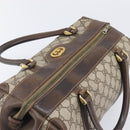 GUCCI GG Supreme Boston Bag PVC Beige Gold Tone 25 02 2112 Auth 207725-6