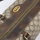 GUCCI GG Supreme Boston Bag PVC Beige Gold Tone 25 02 2112 Auth 207725-7