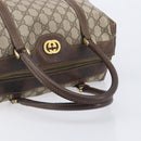 GUCCI GG Supreme Boston Bag PVC Beige Gold Tone 25 02 2112 Auth 207725-8