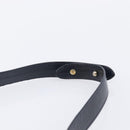 CELINE C Saluki Shoulder Bag Canvas Navy Gold Tone Auth 207727-10