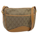 GUCCI GG Canvas Shoulder Bag Beige Gold Tone 007 290 4 0209 0 Auth 207728-1