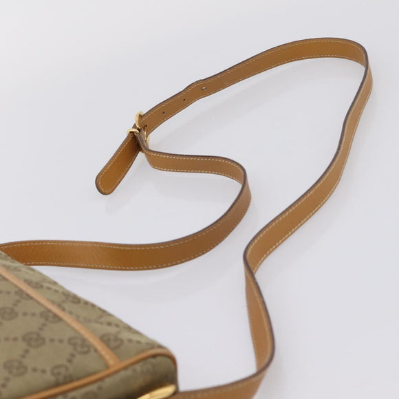 GUCCI GG Canvas Shoulder Bag Beige Gold Tone 007 290 4 0209 0 Auth 207728
